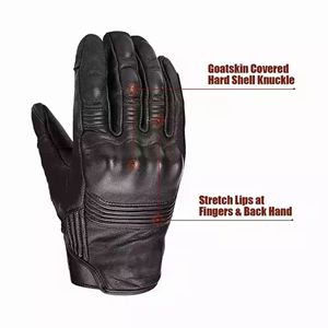 <b>Full</b> Finger Leather Racing Gloves Non <b>Slip</b> For Riding Outdoor Activities Male Universal Size Breathable Protective Gear Gloves - Product Image 3