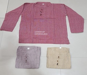 Kurta/Kurti en coton de style ethnique LAXMANS avec imprimés de mantras hindous pour unisexe, service OEM en gros pour l'extérieur, provenance d'Inde - Product Image 1