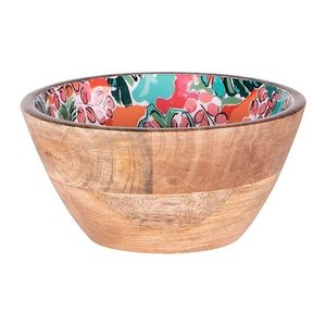 Tazón para Servir Hecho a Mano de Madera de Mango con Incrustaciones de Esmalte, Tazón Redondo Decorativo para Ensaladas, Frutas y Cereales, Acabado Brillante, Vajilla - Product Image 6