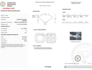 4 diamants de laboratoire CT G VVS taille coussin de haute qualité VS2 Clarté certifiée par IGI HPHT Bijoux en diamants indiens - Product Image 2