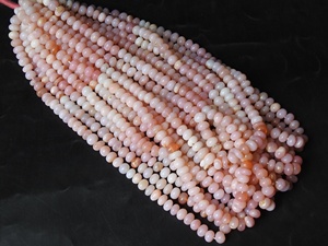 Perles rondes lisses en opale péruvienne traitée rose, 16 pouces de long, 6 mm environ, certifiées par un tiers, pour la fabrication de bijoux - Product Image 4