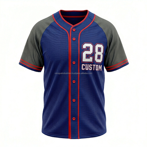 Premium Embroidery <b>Baseball</b> Uniforms 100% Polyester Dry Fit Sports Jerseys <b>Baseball</b> Embroidered Sublimation Jerseys - Product Image 1
