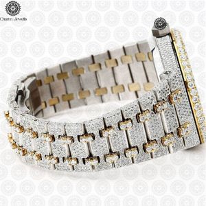 Montre de luxe pour homme Charm, en acier inoxydable, avec lunette sertie de diamants, mouvement mécanique analogique, date automatique, boîtier de 40 mm, étanche 10 bars - Product Image 5