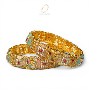 Premium Ethnic Elephant <b>Kada</b> Bracelet Gold Plated Bangles Indian Jewelry Trendy Fashion Jewellery Wedding Wear Wholesale Price - Product Image 4