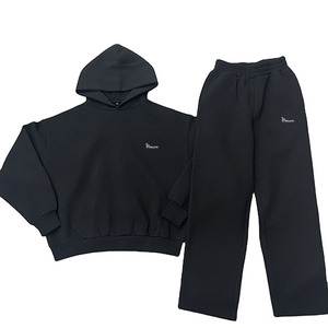 Custom Blank Tracksuit | Unisex Solid Color Hoodie & <b>Sweatpants</b> <b>Set</b> 100% Cotton Fleece Quick-Drying Breathable Lightweight - Product Image 6