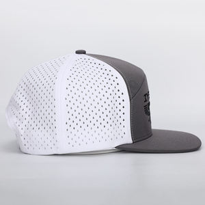 Casquette Snapback OARH INT INDUSTRY 2026 Elite Unisexe Noire à 5 Panneaux, Visière Plate, Broderie Personnalisée, Patch, Trous Découpés au Laser, 100% Polyester - Product Image 3