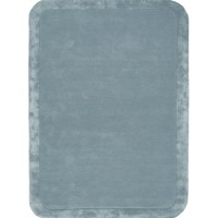 Tapis de luxe bleu en peluche, doux, en viscose et laine, moderne, tufté, pour salon, chambre, tapis d'intérieur confortable, décoration minimaliste