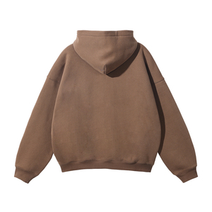 Sudadera con Capucha Extra Grande para Hombre, Verde Sólido, Felpa de Algodón, Informal, con Bolsillo Delantero, Corte Regular, para Otoño - Product Image 4
