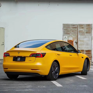 Vinilo Texturizado Mate Metálico Amarillo de Lujo para Envoltura de Autos, Rollo de Película de PET-PVC Autoadhesiva, Antiarañazos, Protección UV 99%, IR 90% - Product Image 4
