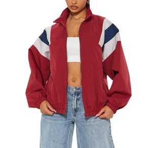 Polyester <b>Women's</b> Windbreaker <b>Zip</b> <b>Up</b> Gym <b>Jacket</b> Lightweight Custom Logo With Pocket Plus Size <b>Jacket</b> For <b>Women</b> - Product Image 3