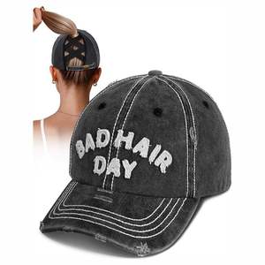 Pink Ponytail <b>Baseball</b> <b>Cap</b> 3D Embroidery Logo Adjustable Breathable Leather Unisex Casual Outdoor Spring Summer Wear - Product Image 4