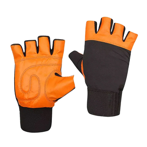 Gants de musculation en cuir et polyester respirants, coupe-vent, demi-doigts, pour l'été - Product Image 6