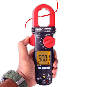 Pince ampèremétrique numérique 600A AC True RMS VFD EF AmpTip avec détection de faible courant et séquence de rotation triphasée électrique KM 076 Plastique - Product Image 4