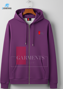Custom Full Zip Hoodie Manufacturer Premium Cotton Fleece Streetwear Hoodie Supplier OEM Private Label Winter Fashion Hoodie - Product Image 3