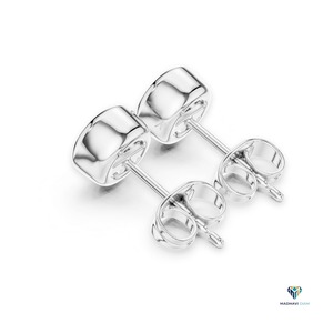 2.50 TCW White <b>Gold</b> Round Lab Grown Diamond Bezel Jewelry Set in 18K <b>Solid</b> <b>Gold</b> - <b>Pendant</b> and Earrings - Product Image 3