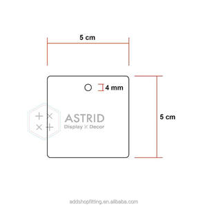 ป้ายแขวนเสื้อผ้า/รองเท้า/กระเป๋า รูปทรงสี่เหลี่ยม พิมพ์ลายสกรีน พลาสติก/พีวีซี สีตามสั่ง ออกแบบพับได้ พร้อมโลโก้ตามต้องการ - Product Image 2
