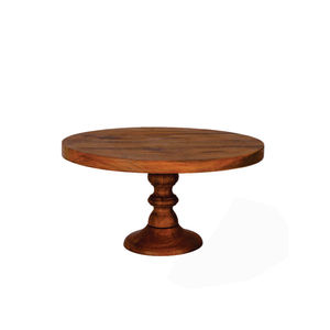 Support à gâteau rustique en bois rond, plateau de présentation de pâtisserie en bois massif pour mariage et événements - Product Image 1
