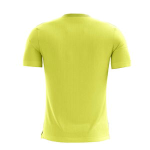 Camiseta de Fútbol Personalizada para Hombre, Verde Lima y Naranja a Rayas, Cuello Redondo, Manga Corta, Absorbe la Humedad, 100% Poliéster, Alta Calidad, 140 g/m² - Product Image 2
