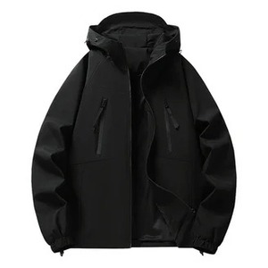 เสื้อฮู้ดดี้สตรีทแวร์สำหรับผู้ชาย ผ้าฝ้าย/ใยไผ่ พิมพ์ลายยางนูนแบบเทคนิค ซิปแบบพิเศษ สำหรับวิ่งและเล่นกีฬา - Product Image 3