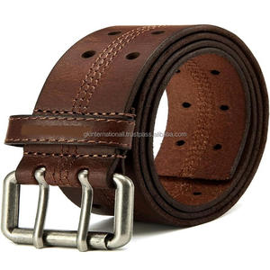 Cinturón personalizado de fábrica, hebillas de aleación para hombre, cinturón de cuero genuino informal para hombre, cinturón informal de cuero de triple costura de diseñador - Product Image 2