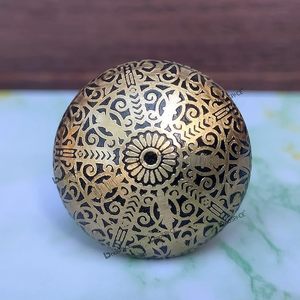 Golden Bronze Mughal Architecture Pattern <b>Brass</b> <b>Door</b> <b>Knobs</b> Drawer Pulls <b>Antique</b> Finish Decorative Cabinet Hardware - Product Image 3