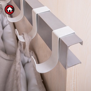 Portasciugamani multifunzione Over-The-Door di alta qualità a doppia forma di S <span class=keywords><strong>porta</strong></span> gancio doppio ganci <span class=keywords><strong>per</strong></span> cucina e <span class=keywords><strong>bagno</strong></span> - Product Image 5