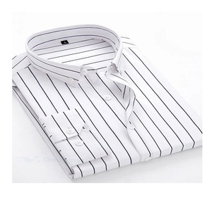 Men Vertical Stripe Shirt Long Sleeve Slim Fit Button <b>Down</b> Casual Formal Office Wear Comfortable Stylish Shirt Top - Product Image 2