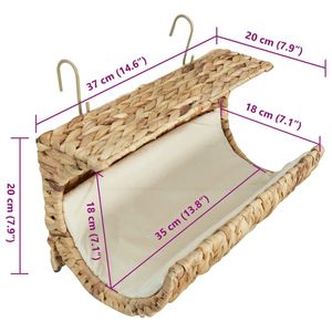 Jacinto de agua Cama para gatos con cojín 14,6 \ "x7.9 \" x7.9 \ "Cama para mascotas - Product Image 6