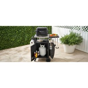 K K 33.9\" Outdoor Stainless Steel Top Grill Cart with Drop Leaf Metal Bar Cart <b>Pizza</b> Oven <b>Table</b> Wheels for BBQ Grills - Product Image 4