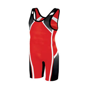 Traje de Lucha Libre Profesional Personalizado al por Mayor, Sublimado, Transpirable, de Spandex/Poliéster, para Adultos, con Diseño de Bloques de Color - Product Image 5