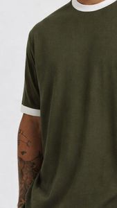 Manufacture Wholesale Custom High Quality Blank Cotton Oversized <b>Ringer</b> <b>t</b> <b>Shirt</b> Men High Class - Product Image 2