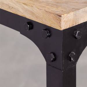 Mesa de comedor rectangular Vandana Amber Flow con ruedas en madera reciclada y acero (200x100 cm) Nika - Product Image 5