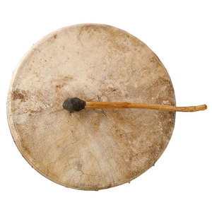 Tambour Bodhran chamanique sur mesure de grande taille, en peau de chèvre naturelle, avec une structure robuste et une construction durable pour les spectacles sur scène - Product Image 1