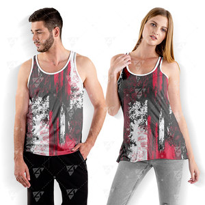 Men's Eco-Friendly Breathable Cotton Gym <b>Vest</b> Custom Logo Heat-Transfer Printed Solid Sleeveless Tank Top <b>Bodybuilding</b> - Product Image 1