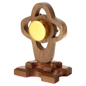 Relicario Católico de Madera Hecho a Mano con Centro de Latón Dorado, Decoración para Altar de Iglesia, Exhibición de Artefactos Religiosos, Suministro Personalizado al por Mayor - Product Image 3