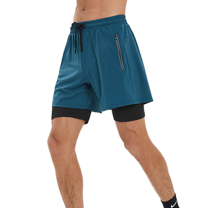 Men's Solid Color Quick Dry 180g Heat-Transfer Printed Polyester Sport <b>Shorts</b> Mid Waist Drawstring Closure Knitted Fabric Side - Product Image 4
