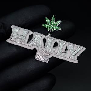 Colgantes de Moissanita Personalizados con Incrustaciones de Diamantes, Dijes con Engaste Completo de Plata 925, Colgante de Moissanita con Letra Personalizada - Product Image 2