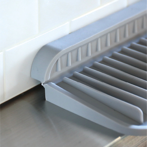 Plastic <b>Sink</b> Drain <b>Mat</b> With Ventilation Slots And Central Hole For Faucet Base Protection - Product Image 5