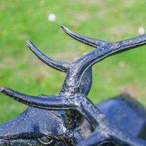 Statue de renne en bois de cerf faite à la main pour accessoires de jardin, décoration de Noël - Product Image 3