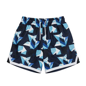 Shorts de basket-ball unisexes grande taille en maille fine d'été, motif imprimé, toile respirante, séchage rapide, entraînement sportif, short pour homme - Product Image 6