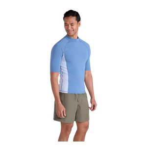 Men's Blue Quick Dry Short Sleeve Compression <b>T</b>-<b>Shirt</b> Slim Fit Solid Sporty Knitted <b>Polyester</b> O-Neck - Product Image 1