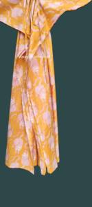 Exquisito Kaftán Midi de Algodón Transpirable con Estampado de Leopardo, Cuello en V, Cintura Alta, Color Rosa, Elegancia sin Esfuerzo - Product Image 5