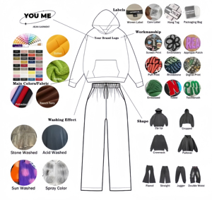 Factory Wholesale Custom Ladies Hoodie Set Plus Size Thick Blank <b>Plain</b> <b>Tracksuit</b> for Autumn Front Logo Position - Product Image 5