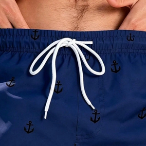 Short de bain imprimé en polyester pour homme, séchage rapide, taille élastique avec cordon de serrage, coupe décontractée, pour le surf, taille XL, sports nautiques, vacances - Product Image 2