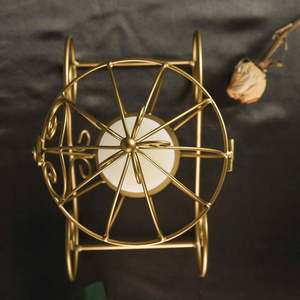 Luxury Gold Metal Sleigh <b>Candle</b> Stand Handmade Home Decoration for Easter Christmas & <b>Wedding</b> Table Centerpiece - Product Image 3