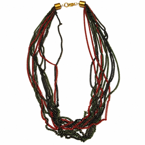 Collar de cadena dorada con piedras estilo turquesa y flecos largos, joyería bohemia llamativa, proveedor mayorista - Product Image 5