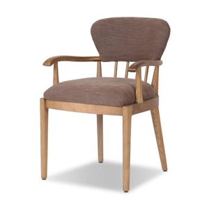 Chaise de salle à manger en bois de qualité supérieure avec accoudoirs et revêtement en tissu, sièges modernes pour café, restaurant et hôtellerie - Product Image 2