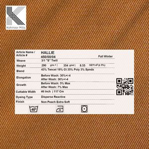 ผ้าทวีดทอลายทแยงเนื้อนุ่ม ผลิตจากโพลีเอสเตอร์ยืดหยุ่น น้ำหนัก 290 กรัมต่อตารางเมตร ระบายอากาศได้ดี เป็นวัสดุที่ยั่งยืน เหมาะสำหรับกางเกงชิโน่ ขายส่งสำหรับกางเกงยูนิเซ็กซ์ - Product Image 4