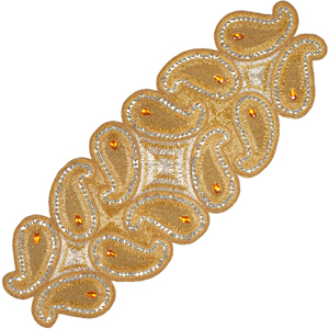 นักวิ่งโต๊ะทานอาหารลูกปัดแก้วขนาด36 "งานลูกปัดมือออกแบบลายดอกไม้ได้ตามต้องการ - Product Image 1