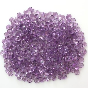 Piedras preciosas sueltas de amatista púrpura natural, corte redondo, 5 mm, calibradas, certificadas, piedras de amatista redondas para la fabricación de joyas. - Product Image 4
